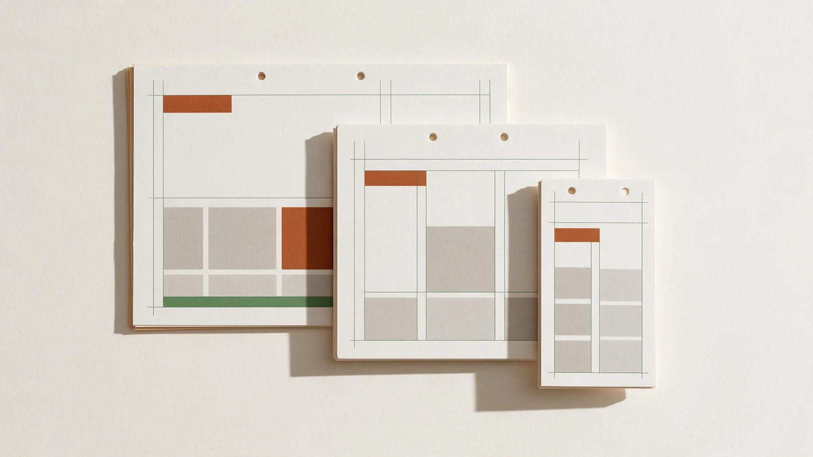 Responsive page layouts aligned across screen sizes